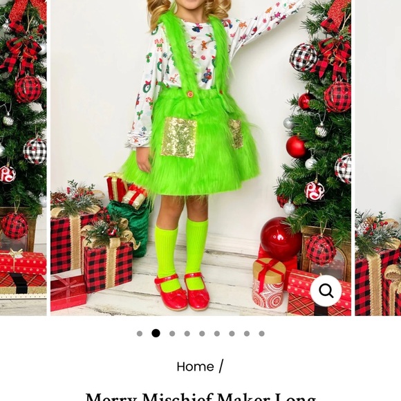 Adorable girls grinch outfit - Picture 5 of 5